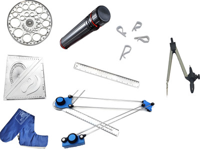 APAX Engineering Combo of Mini Drafter With Cover| Sheet Box |3 In 1 Compass Etc Drafting Kit(Pack of 7)