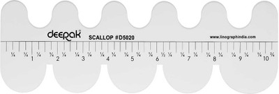 GN Tailoring Scallop Scale Ruler | Dressmaking, Craft & Sewing Template | Measuring Tool Drafting Kit(Pack of 1)