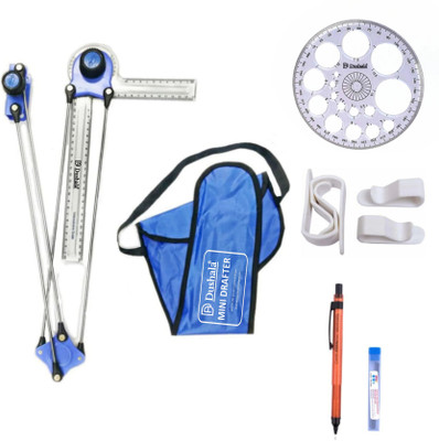 Book birds Engineering drawing instruments- Mini drafter, pro circle, drawing board clips Drafting Kit(Pack of 4)