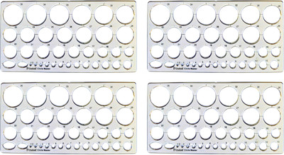 DUSHALA Circle Master / Circle Template for Engineering drawing Drafting Kit(Pack of 4)