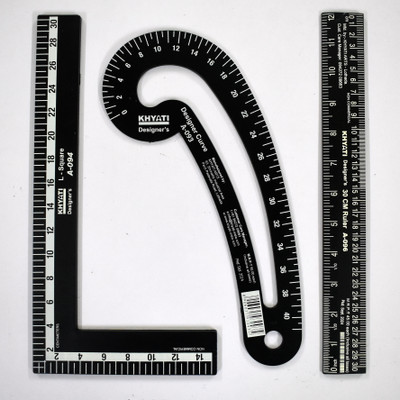 prabhas designs L Square Designer curve and Straight scale combo 3 Drafting Kit(Pack of 3)