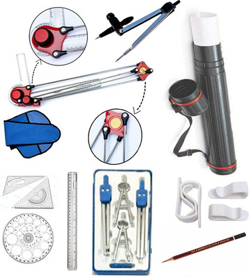 ROMOFY STORE Mini Drafter Contains Sheet Container Tube, Drawing Compass, Scales Drafting Kit(Pack of 10)