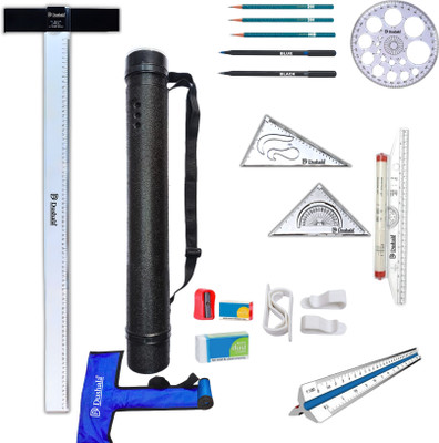 DUSHALA T square, Sheet holder box and Architect drawing instruments kit 3 Drafting Kit(Pack of 11)