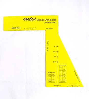BharatSS Tailoring Blouse Dart Scale – Pattern Drafting Tool for Accurate Dart Placement Drafting Kit(Pack of 1)
