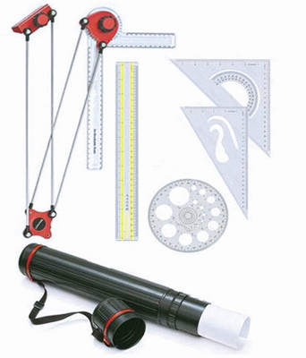 Uttam Mini Drafter, Sheet Container Tube, Scale, Procircle, Set Square Drafting Kit(Pack of 8)