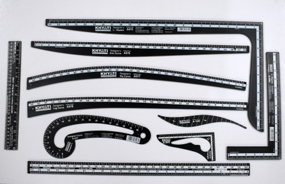 prabhas designs 10 Pcs Black Hard Plastic both 30cm and 60 cm Scale combo for Fashion Designing Drafting Kit(Pack of 10)