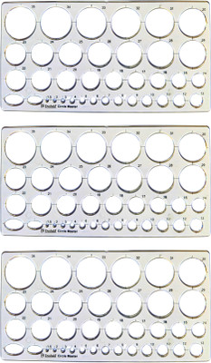 DUSHALA Circle Master / Circle Template for Engineering drawing Drafting Kit(Pack of 3)