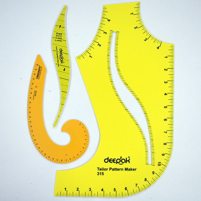 prabhas designs Pattern Scale armhole curve and yellow french curve combo 3pcs Drafting Kit(Pack of 3)