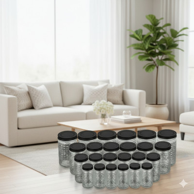 MAXTID Utensil Kitchen Rack Plastic Food Organizer Jar Set – 24-Piece Plastic Storage