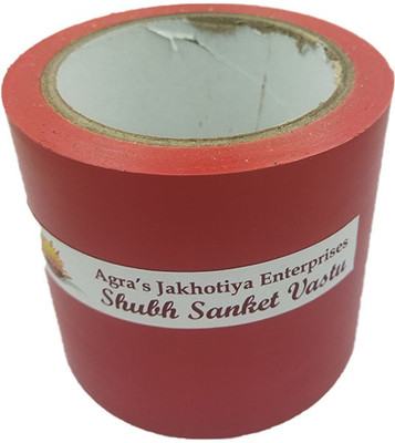 Shubh Sanket Vastu Red Vastu Tape for Vastu Dosh/Vastu Correction for Entrance and Bathroom Drafting Tape(4 inch x 25 m)