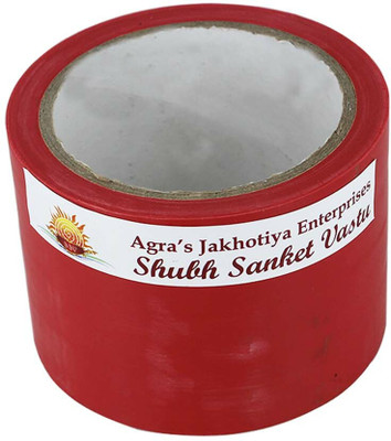 Shubh Sanket Vastu Red Vastu Tape for Vastu Dosh/Vastu Correction for Bathroom and Entrance Drafting Tape(3 inch x 25 m)
