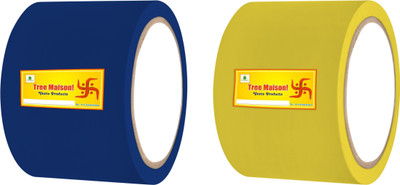 TREEMAISON Tape For Vastu Dosh Remedy For Bathroom And Entrance (Color-Yellow:Blue, Pack-2) Drafting Tape(3 inch x 20 m)