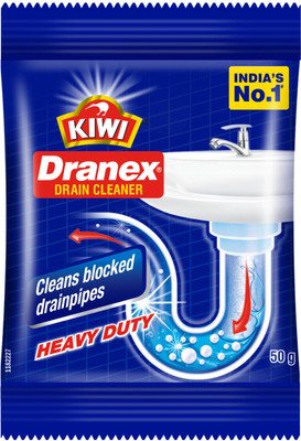 Kiwi Dranex Drain Cleaner, Removes Clogs & Blockages in Just 30 Minutes Powder Drain Opener(50 g)