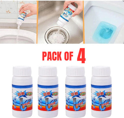 Ashmakam Quick-Action Drain Unblocker Powder for Pipes & Sinks Powder Drain Opener(100 g, Pack of 4)