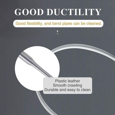 NALKAAR Stainless steel spring stick,Hair Catching Pipe CleaningClaw Crystal Drain Opener(100 g)