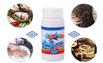 Hoaxer Drain & Sink Cleaner Pipe Dredging Agent Powder Drain Opener(110 g)