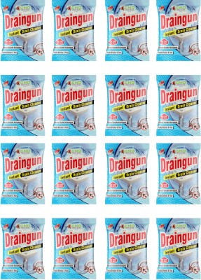 CMD Draingun All Pipe Safe Drain Cleaner powder Clear Clogged Sinks & Pipes(50gm) Powder Drain Opener(800 g, Pack of 16)