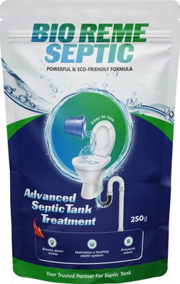 Bio Reme Septic Tank Cleaner I Reduces Sludge Build-up I Odour Removing Bacteria Powder Drain Opener(250 g)