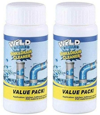 Euclid Toilet Pipeline Quick Cleaning Tool Powder Drain Opener(110 g, Pack of 2)