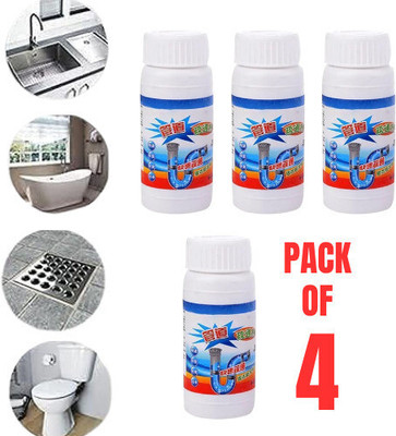 Ashmakam Instant Drain Declogger Powder for Quick Cleaning Powder Drain Opener(100 g, Pack of 4)