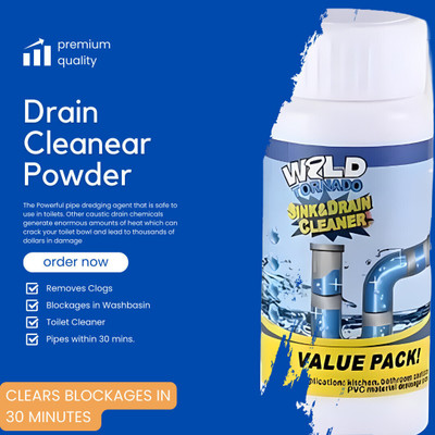 Antiq Mart Sink & Drain Cleaner Powder | Powerful & Clog Remover01 Powder Drain Opener(110 g)