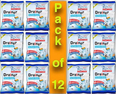 shree enterprise Drainage Block Remover Washbasin Cleaning power pipe sinks cleaner Powder Drain Opener(600 g, Pack of 12)
