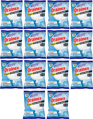 caster drainex instant Powder Drain Opener (pack of 14) Powder Drain Opener(700 ml, Pack of 14)