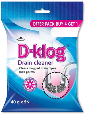Pidilite D-Klog Powder Drain Opener(160 g, Pack of 4)