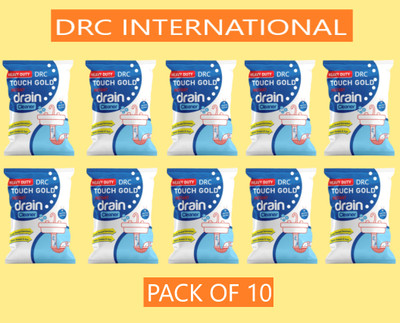 DRC_INTERNATIONAL Instant Drainage Block Remover Drain Cleaner Removes Clogs, Blockages in Sinks Powder Drain Opener(500 g, Pack of 10)