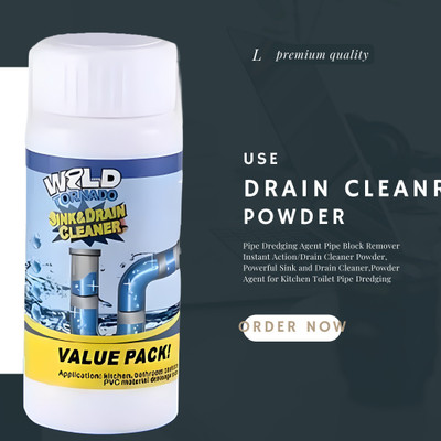 Antiq Mart Sink & Drain Cleaner Powder | Powerful & Clog Remover 01 Powder Drain Opener(110 g)