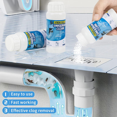 ASTOUND Sink and Drain Pipe Dredge Agent Powder Drain Opener(110 g, Pack of 3)