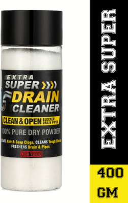 Extra Super Drain Cleaner | 2x Fast Action & Powerful | Removes blockages Powder Drain Opener(400 g)