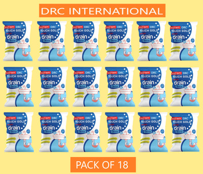 DRC_INTERNATIONAL Instant Drainage Block Remover Drain Cleaner Removes Clogs, Blockages in Sinks Powder Drain Opener(900 g, Pack of 18)