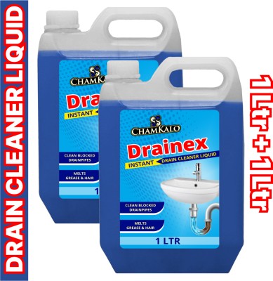 REGLET Drain Cleaner With Fast Action|Powerful & Formula for Washbasin, Sinks And Pipes Liquid Drain Opener(2 L, Pack of 2)