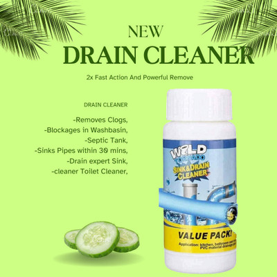 Antiq Mart Fast Action Powerful Formula for Washbasin Sinks And Pipes Drain Cleaner Powder Drain Opener(110 g)