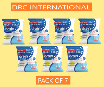 DRC_INTERNATIONAL Instant Drainage Block Remover Drain Cleaner Removes Clogs, Blockages in Sinks Powder Drain Opener(350 g, Pack of 7)