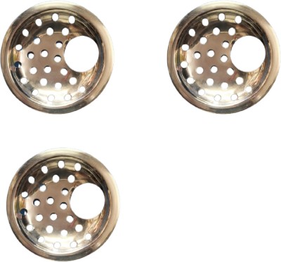 SanjayIron Floor Stainless Steel Push Down Strainer(10.15 cm Set of 3)