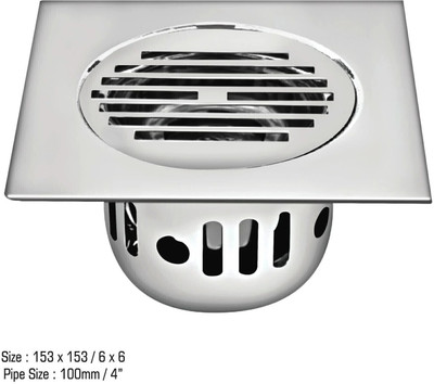 Sanjay Chilly Floor Stainless Steel Push Down Strainer(15.3 cm Set of 1)