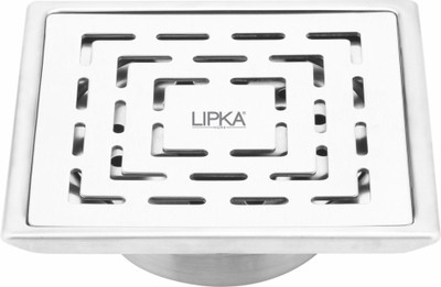 Lipka Floor Stainless Steel Push Down Strainer(12.7 cm Set of 1)