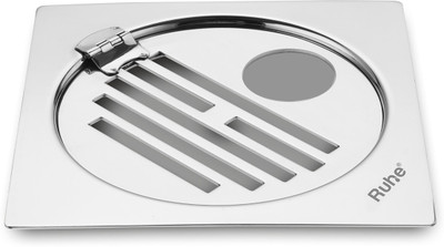 RUHE Floor Stainless Steel Push Down Strainer(11 cm Set of 1)