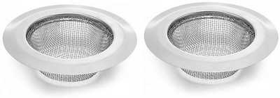KitchenFest Kitchen Sink, Basin Stainless Steel Push Down Strainer(11.5 cm Set of 2)