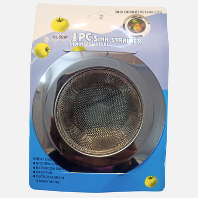 RSE Kitchen Sink Stainless Steel Push Down Strainer(11 cm Set of 1)