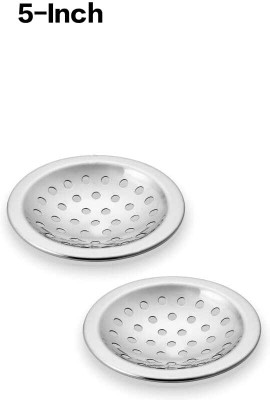 UNIKITCH Floor Stainless Steel Push Down Strainer(12.7 cm Set of 2)