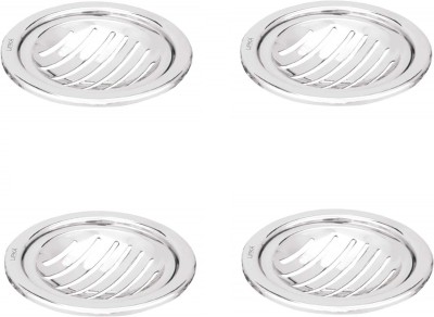 Lipka Floor Stainless Steel Push Down Strainer(12.7 cm Set of 4)