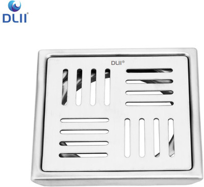 DLII Floor Stainless Steel Push Down Strainer(12.7 cm Set of 1)