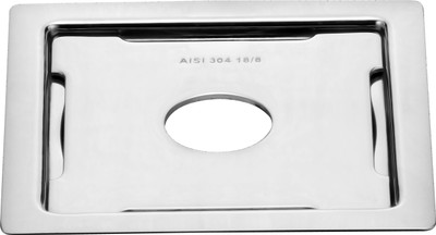 Cliquin Floor Stainless Steel Push Down Strainer(12.7 cm Set of 1)
