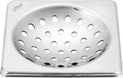 Lipka Floor Stainless Steel Push Down Strainer(10.16 cm Set of 1)