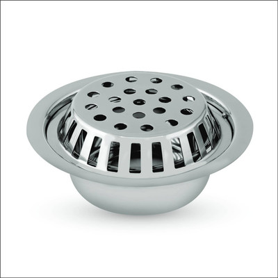 Sanjay Chilly Floor Stainless Steel Push Down Strainer(12.7 cm Set of 1)