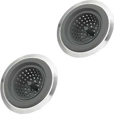 ITUSHA Kitchen Sink Stainless Steel Pop-Up Strainer(11.2 cm Set of 2)