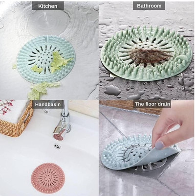 Imegaz Kitchen Sink Plastic Pop-Up Strainer(7 cm Set of 4)